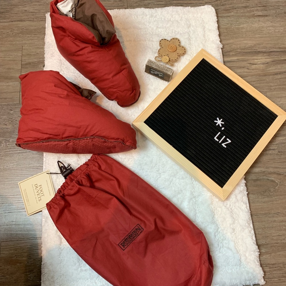 Restoration Hardware NWT Down Foot Slipper